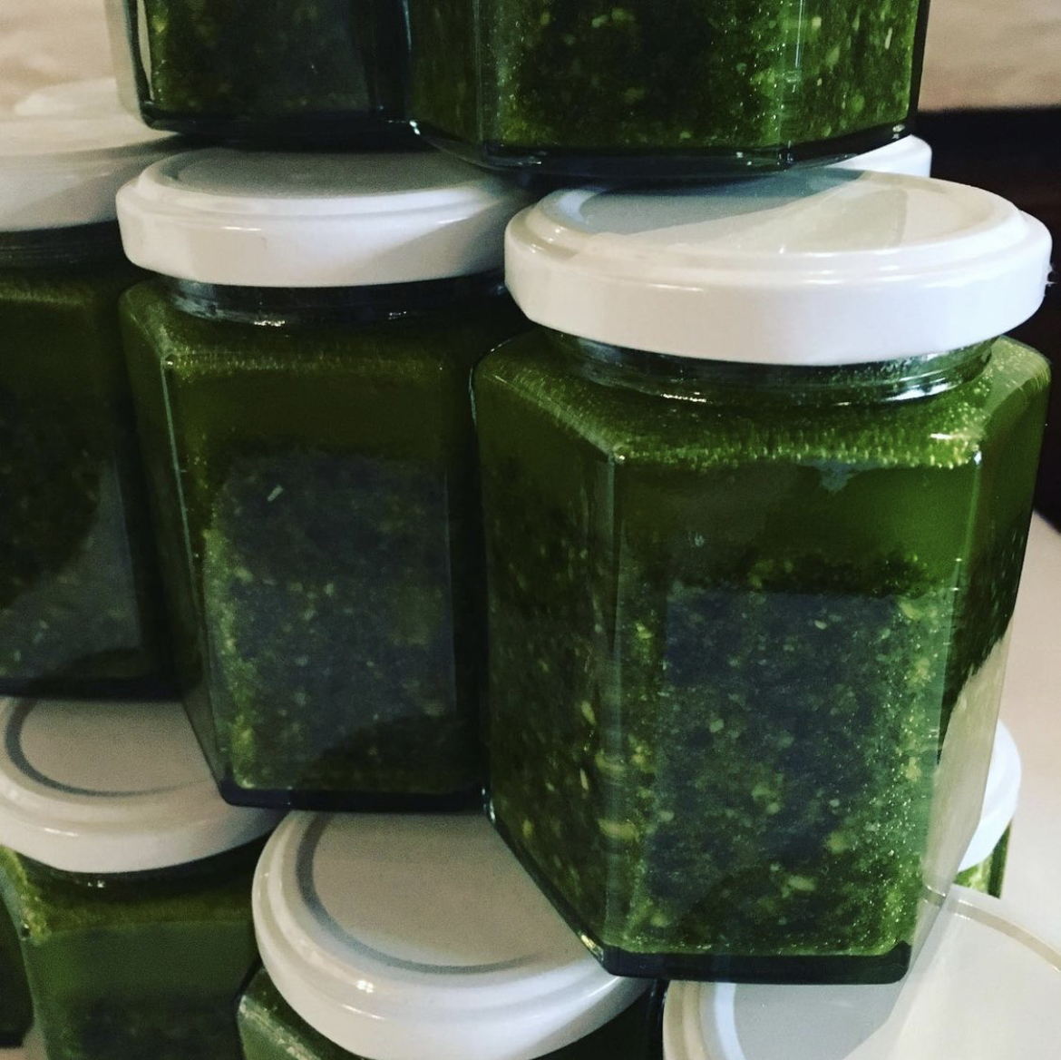 Bärlauch-Pesto / selbst gemacht / frisch aus Franken
